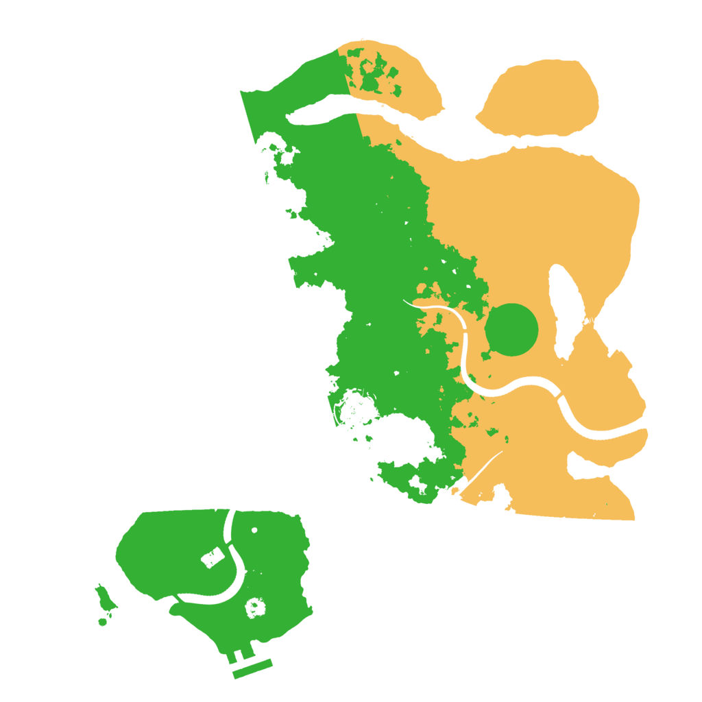 Biome Rust Map: Procedural Map, Size: 3500, Seed: 17523
