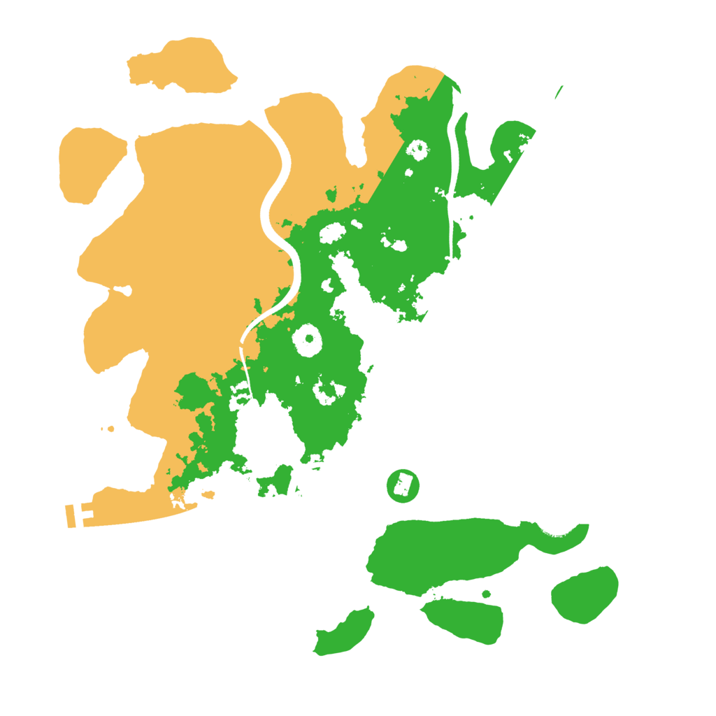Biome Rust Map: Procedural Map, Size: 3500, Seed: 145451