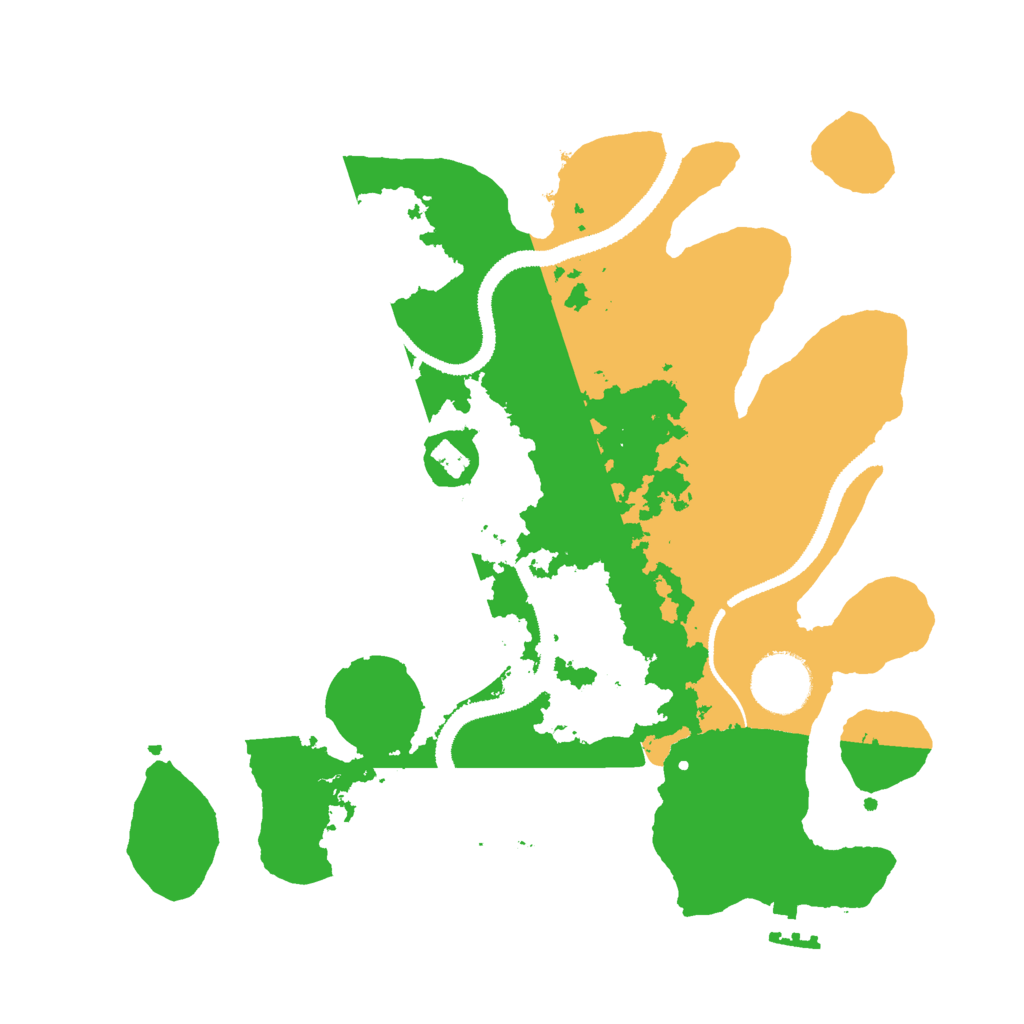 Biome Rust Map: Procedural Map, Size: 3000, Seed: 3980