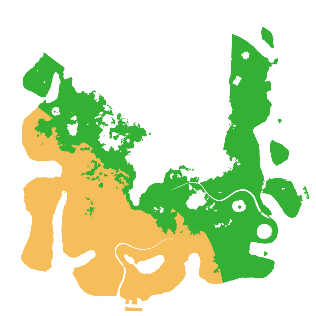 Biome Rust Map: Procedural Map, Size: 3700, Seed: 156895212