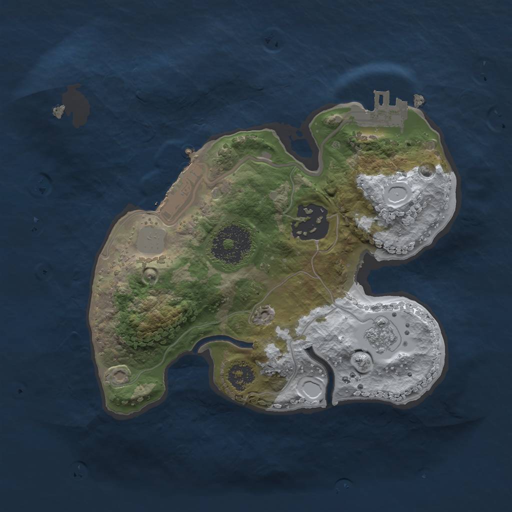 Rust Map: Procedural Map, Size: 2000, Seed: 89486161, 9 Monuments