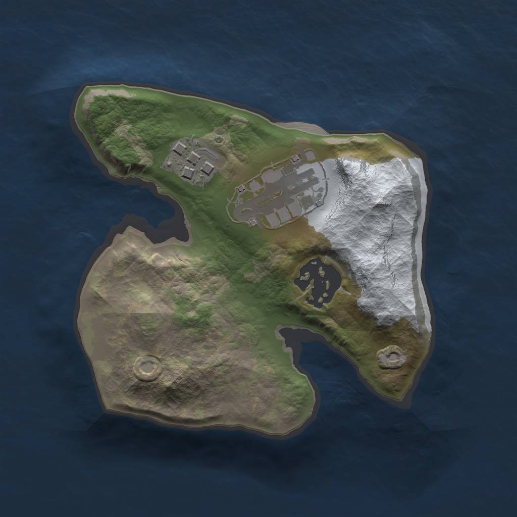 Rust Map: Barren, Size: 1700, Seed: 73923732, 5 Monuments