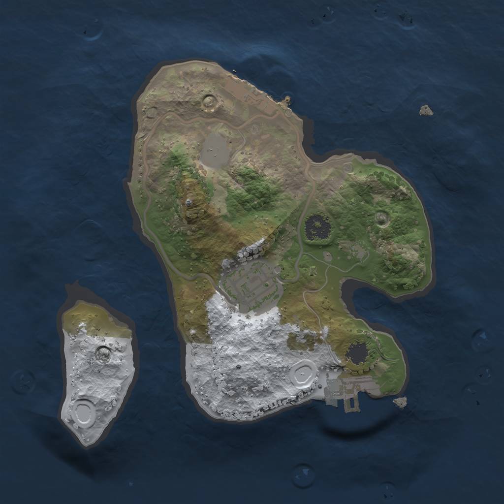Rust Map: Procedural Map, Size: 2000, Seed: 177197700, 8 Monuments