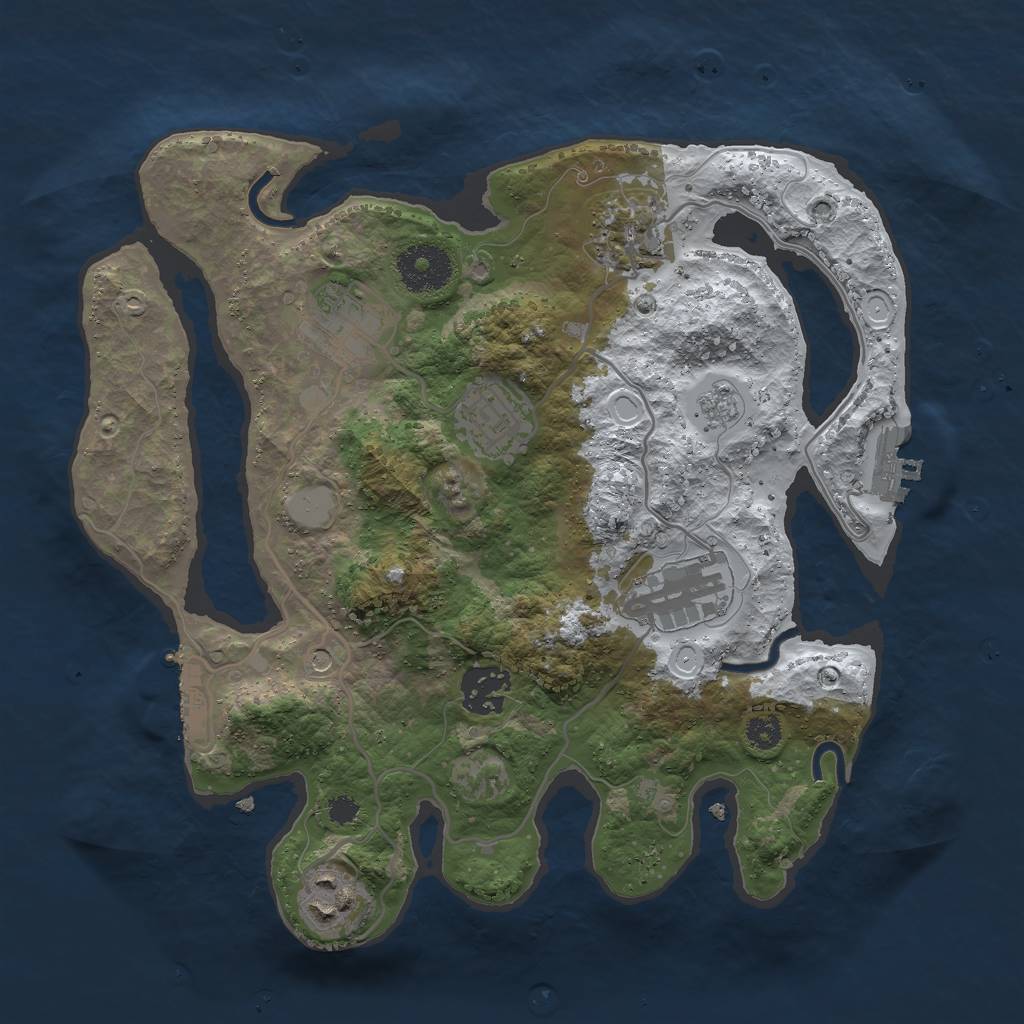 Rust Map: Procedural Map, Size: 3000, Seed: 300746916, 15 Monuments