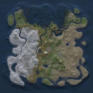 Thumbnail Rust Map: Procedural Map, Size: 4000, Seed: 235215820, 16 Monuments