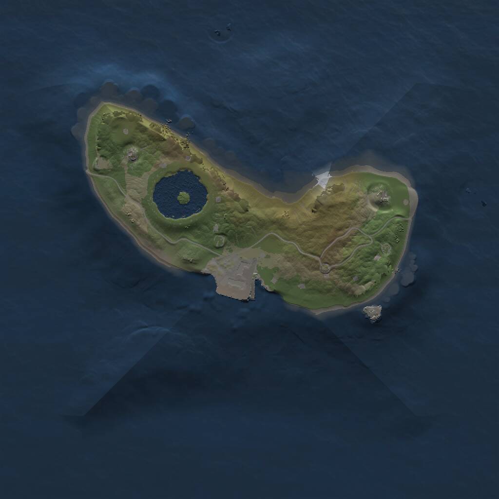 Rust Map: Procedural Map, Size: 1500, Seed: 253289355, 1 Monuments