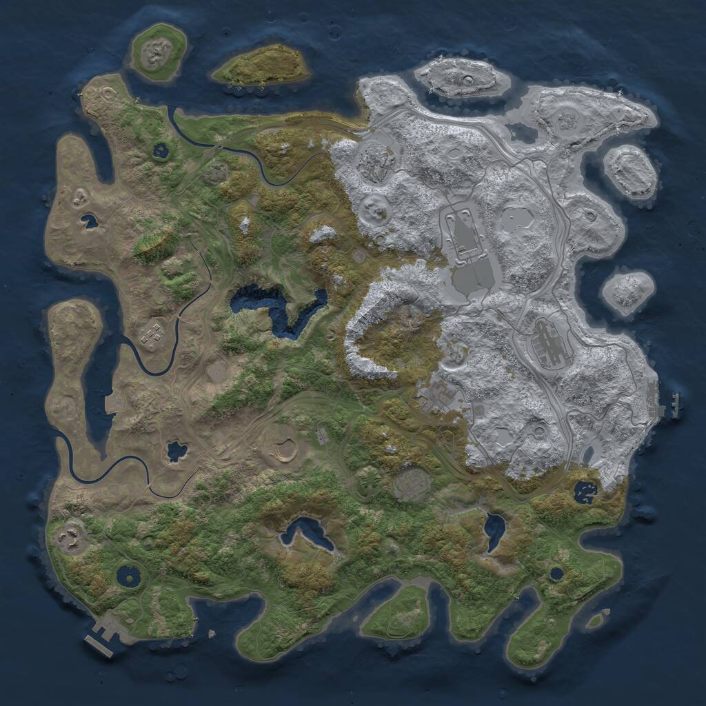 Rust Map: Procedural Map, Size: 4500, Seed: 780536030, 15 Monuments