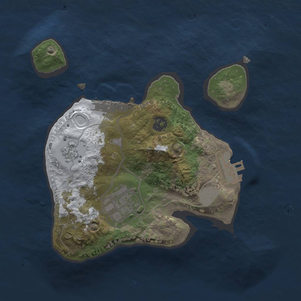 Rust Map: Procedural Map, Size: 2000, Seed: 3214, 9 Monuments
