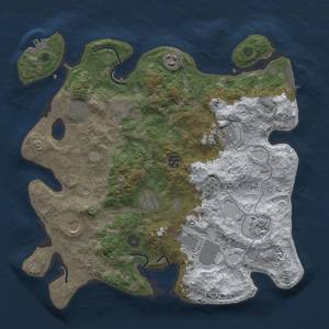 Thumbnail Rust Map: Procedural Map, Size: 3700, Seed: 14, 19 Monuments