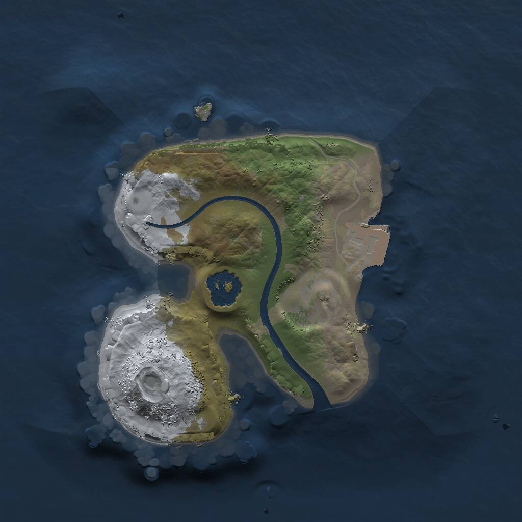 Rust Map: Procedural Map, Size: 1500, Seed: 2468, 1 Monuments