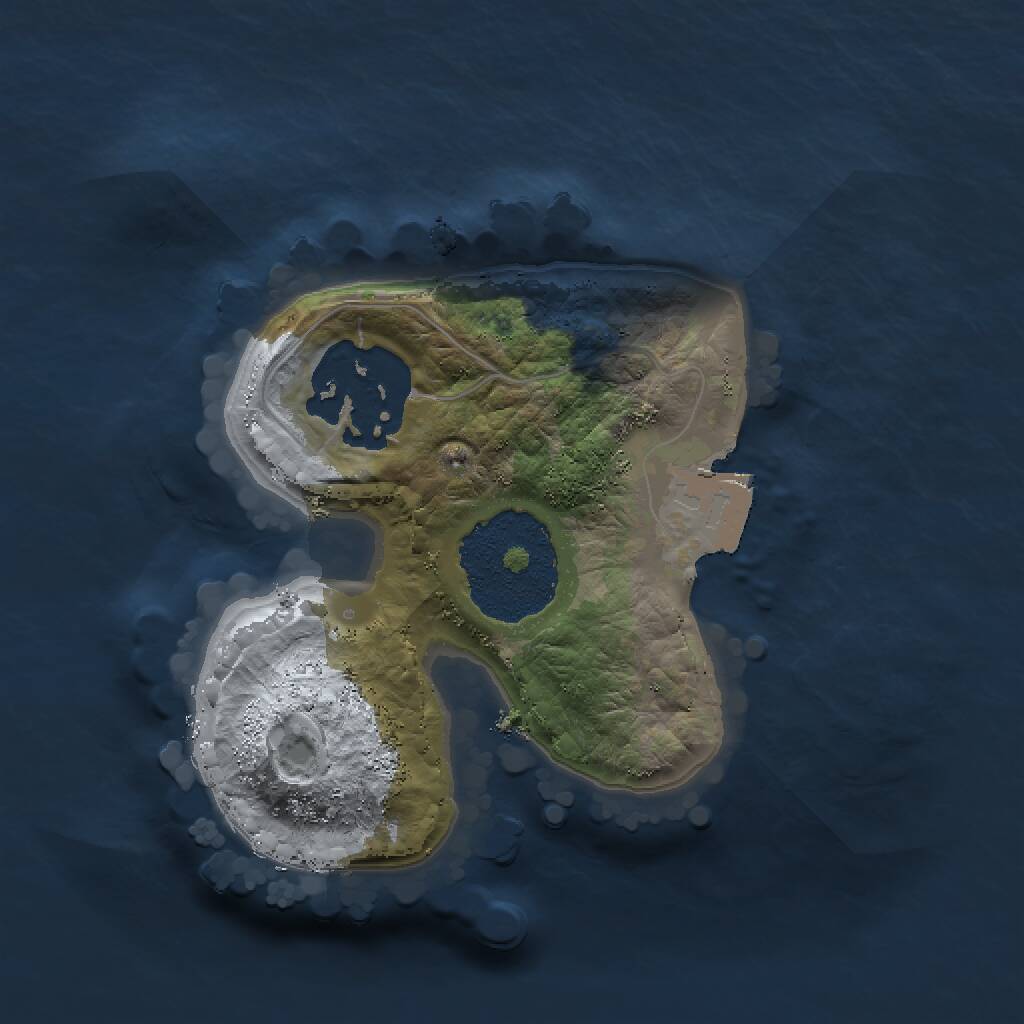 Rust Map: Procedural Map, Size: 1500, Seed: 2468, 2 Monuments