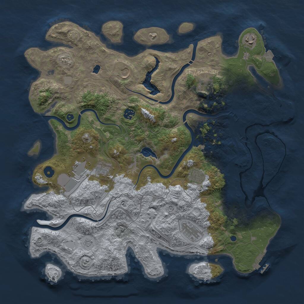 Rust Map: Procedural Map, Size: 4250, Seed: 301, 15 Monuments