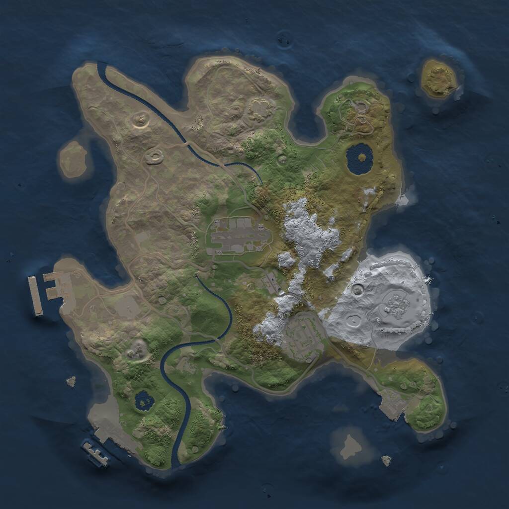Rust Map: Procedural Map, Size: 2600, Seed: 456, 7 Monuments