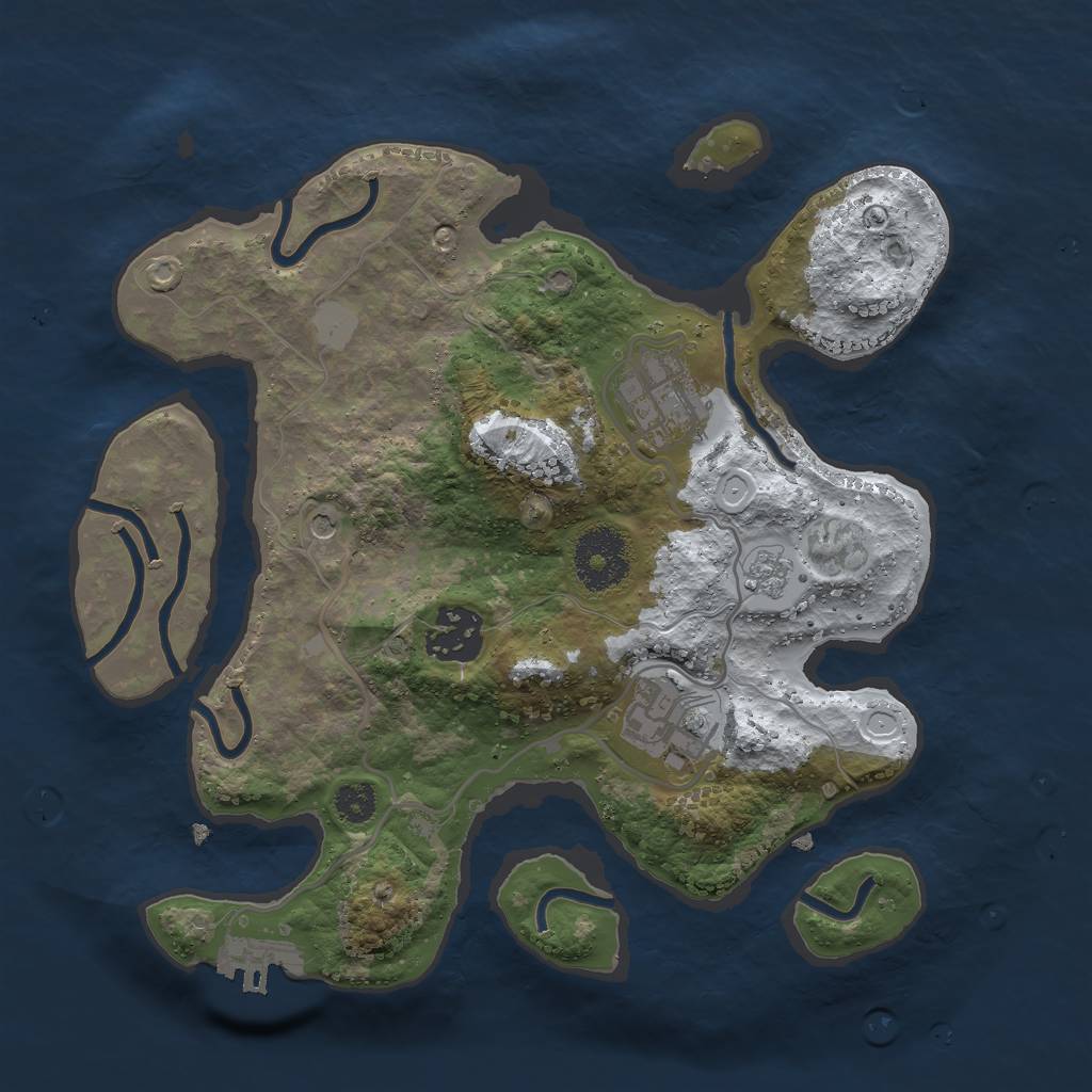 Rust Map: Procedural Map, Size: 2800, Seed: 767971301, 11 Monuments