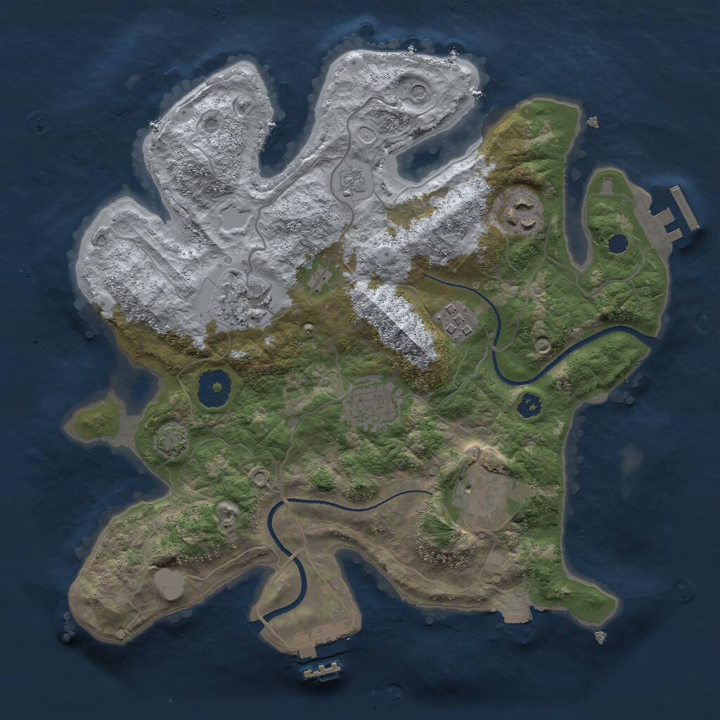 Rust Map: Procedural Map, Size: 3000, Seed: 89961, 11 Monuments
