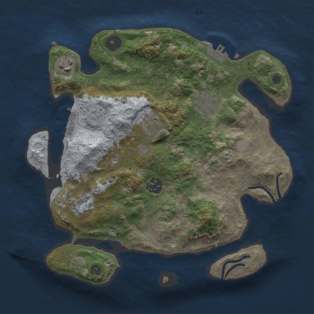 Rust Map: Procedural Map, Size: 3000, Seed: 92007028, 14 Monuments