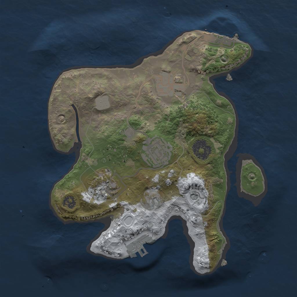 Rust Map: Procedural Map, Size: 2300, Seed: 2000000, 11 Monuments