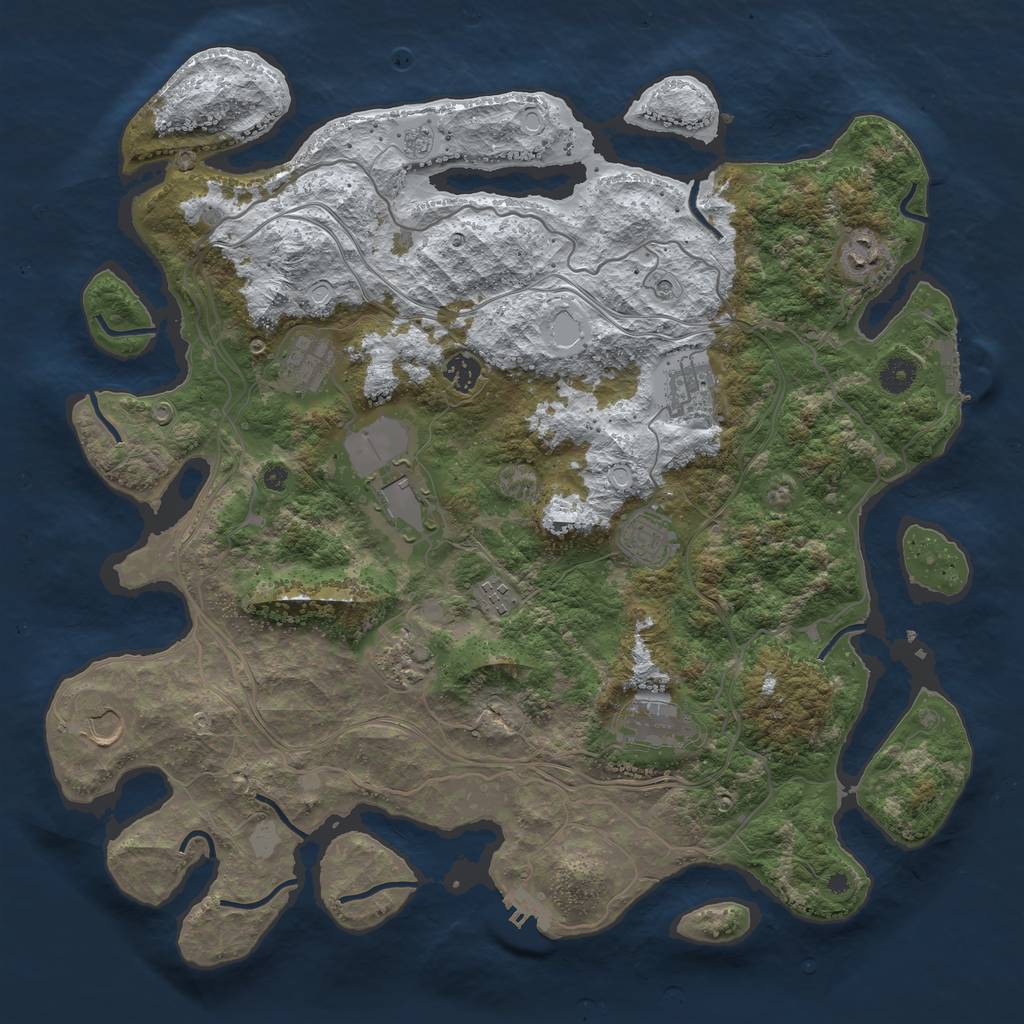 Rust Map: Procedural Map, Size: 4250, Seed: 67832, 19 Monuments