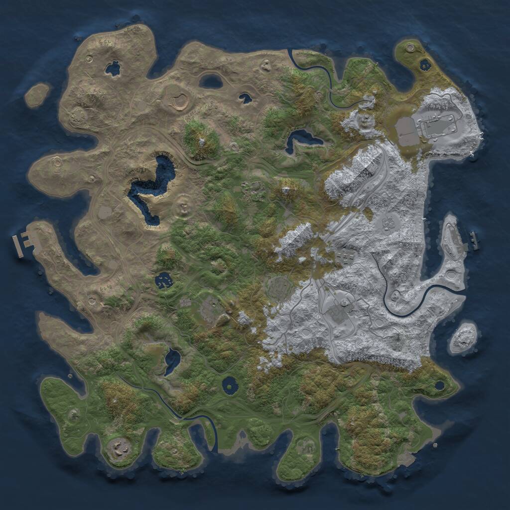 Rust Map: Procedural Map, Size: 4500, Seed: 7142022, 15 Monuments