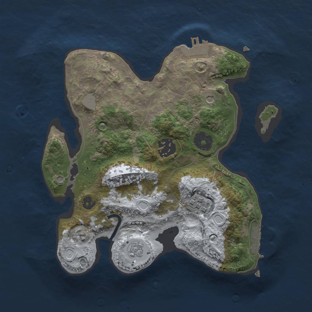 Rust Map: Procedural Map, Size: 2500, Seed: 4562, 11 Monuments