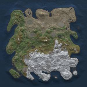 Thumbnail Rust Map: Procedural Map, Size: 3850, Seed: 488339797, 20 Monuments