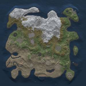 Thumbnail Rust Map: Procedural Map, Size: 3500, Seed: 770653401, 20 Monuments