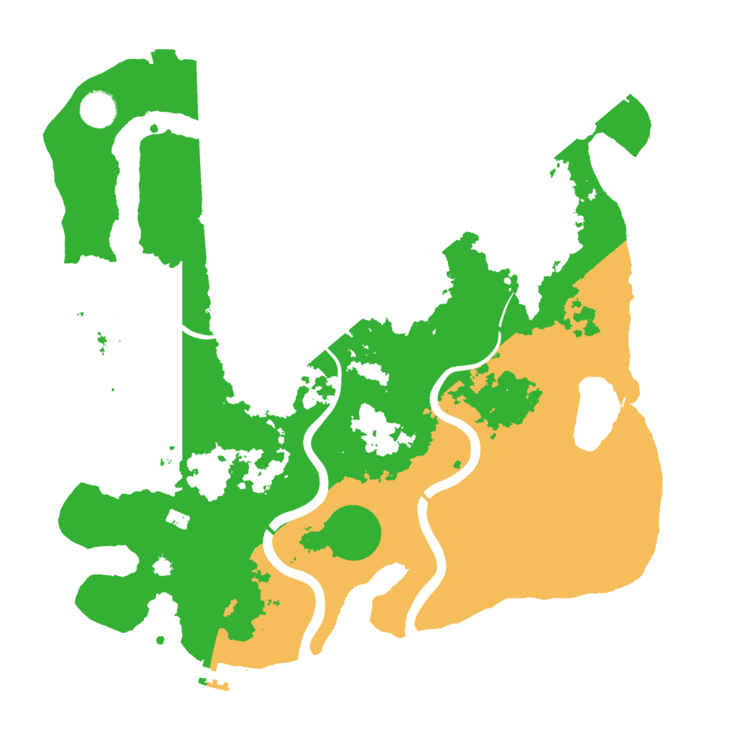 Biome Rust Map: Procedural Map, Size: 3500, Seed: 99923218