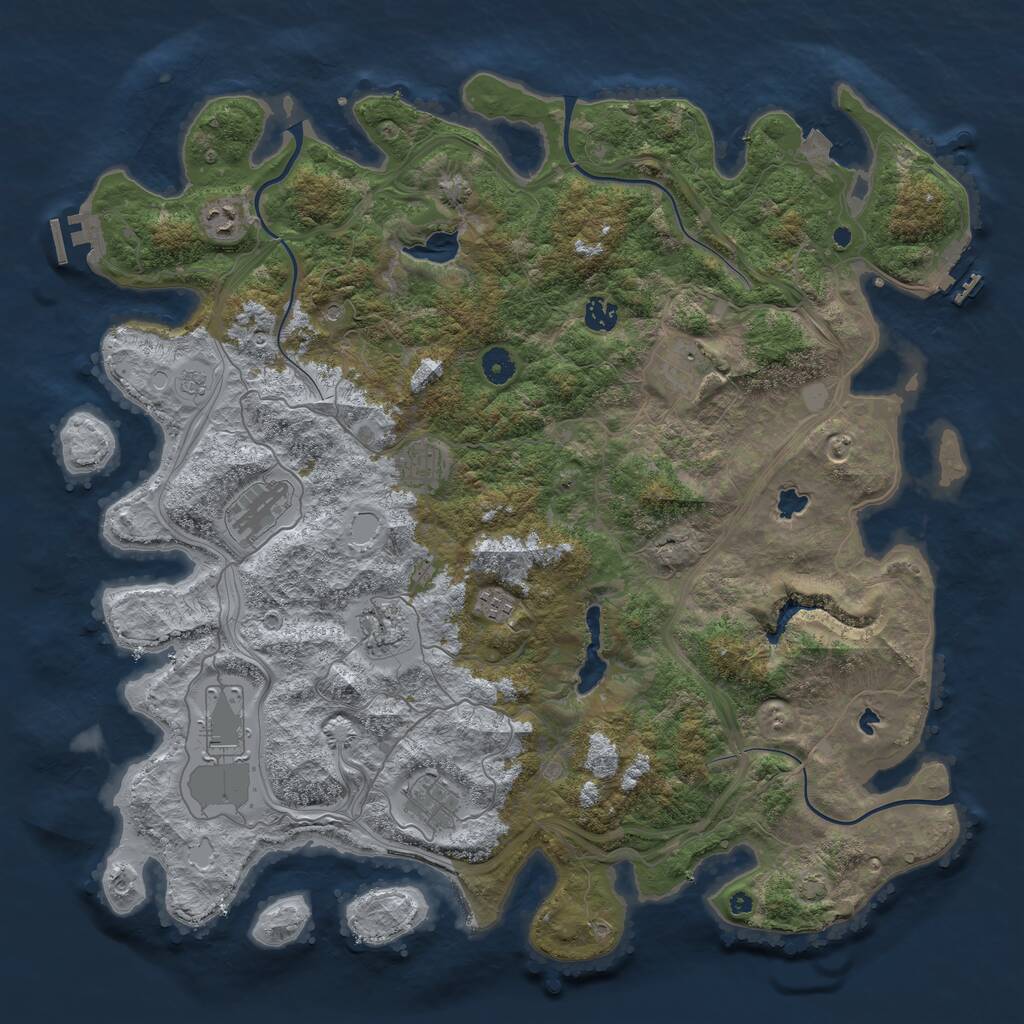 Rust Map: Procedural Map, Size: 4500, Seed: 10118008, 15 Monuments