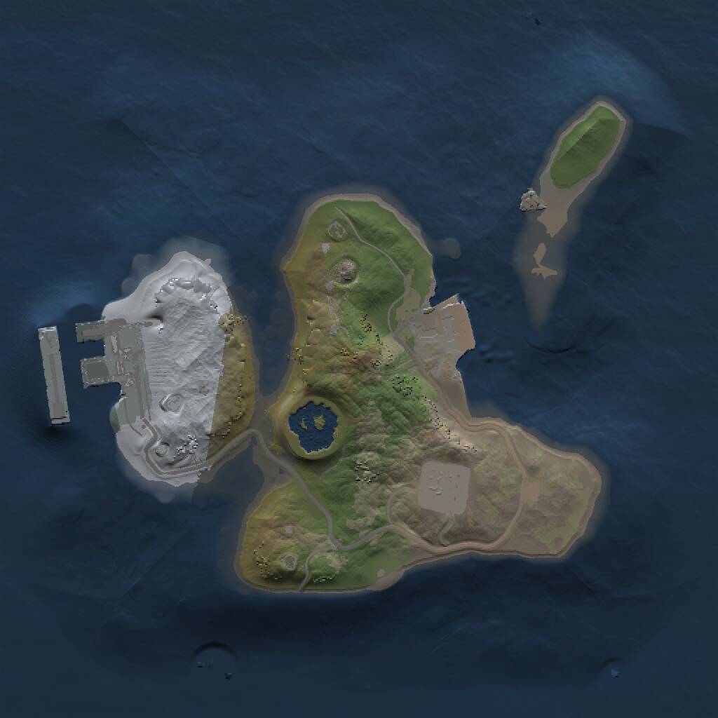 Rust Map: Procedural Map, Size: 1500, Seed: 300, 2 Monuments