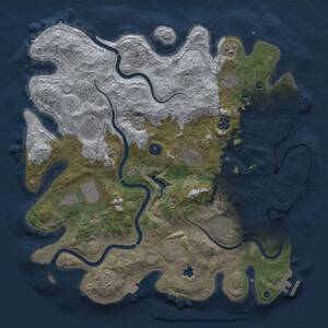 Thumbnail Rust Map: Procedural Map, Size: 4000, Seed: 50202, 15 Monuments