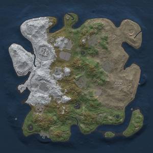 Thumbnail Rust Map: Procedural Map, Size: 3550, Seed: 766919322, 19 Monuments