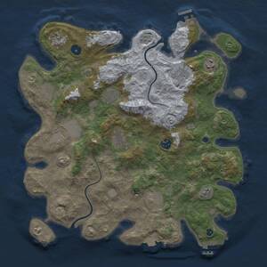 Thumbnail Rust Map: Procedural Map, Size: 3850, Seed: 69753773, 16 Monuments