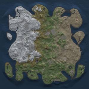 Thumbnail Rust Map: Procedural Map, Size: 4000, Seed: 1357590650, 18 Monuments