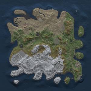 Thumbnail Rust Map: Procedural Map, Size: 3500, Seed: 6931693, 18 Monuments