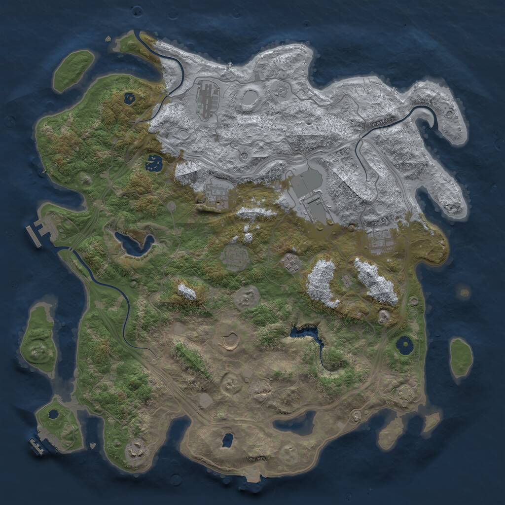 Rust Map: Procedural Map, Size: 4300, Seed: 82628363, 15 Monuments