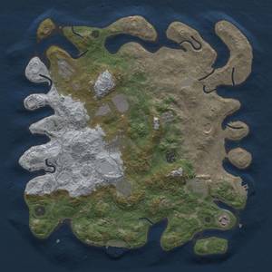 Thumbnail Rust Map: Procedural Map, Size: 3850, Seed: 123456, 17 Monuments