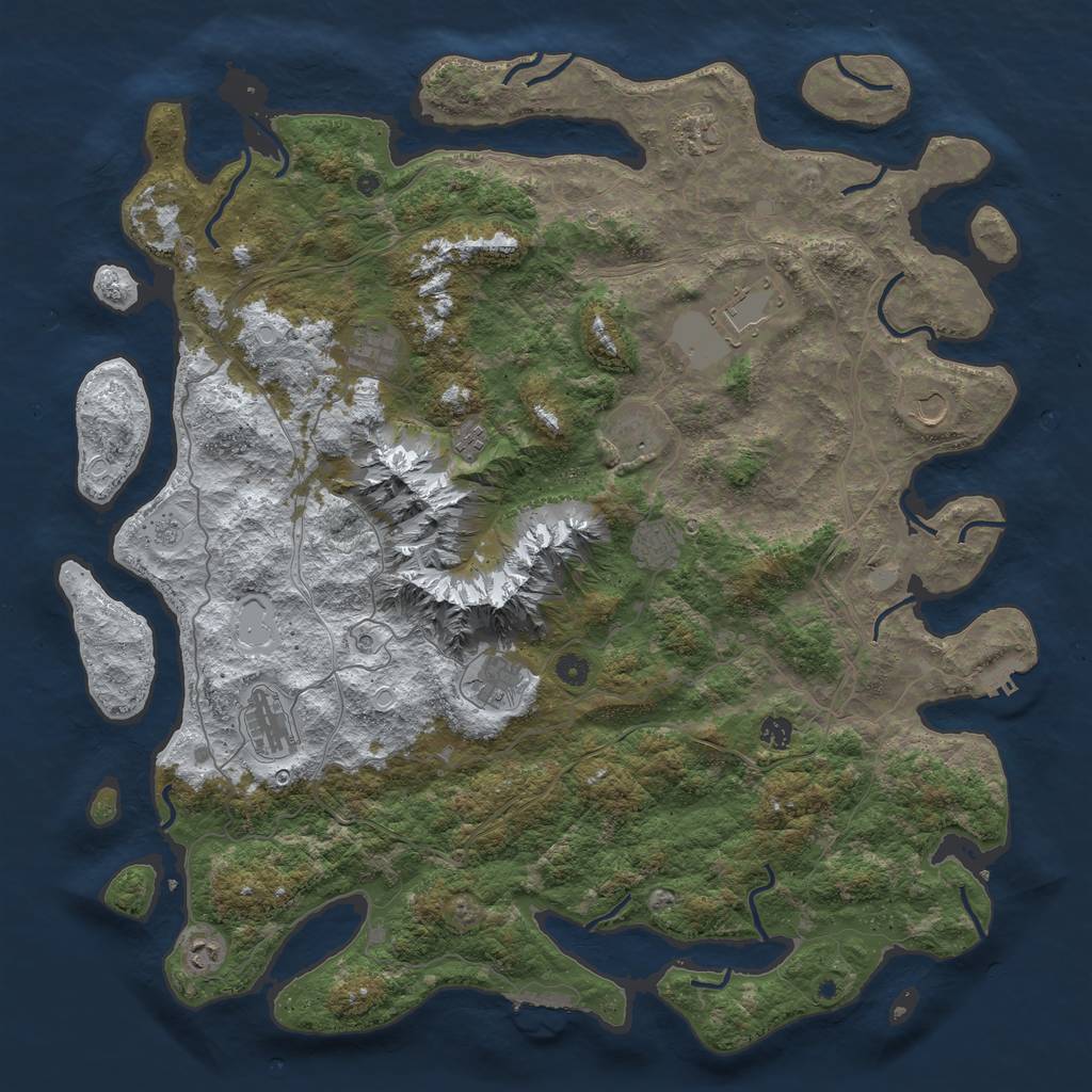 Rust Map: Procedural Map, Size: 5000, Seed: 4809156, 20 Monuments