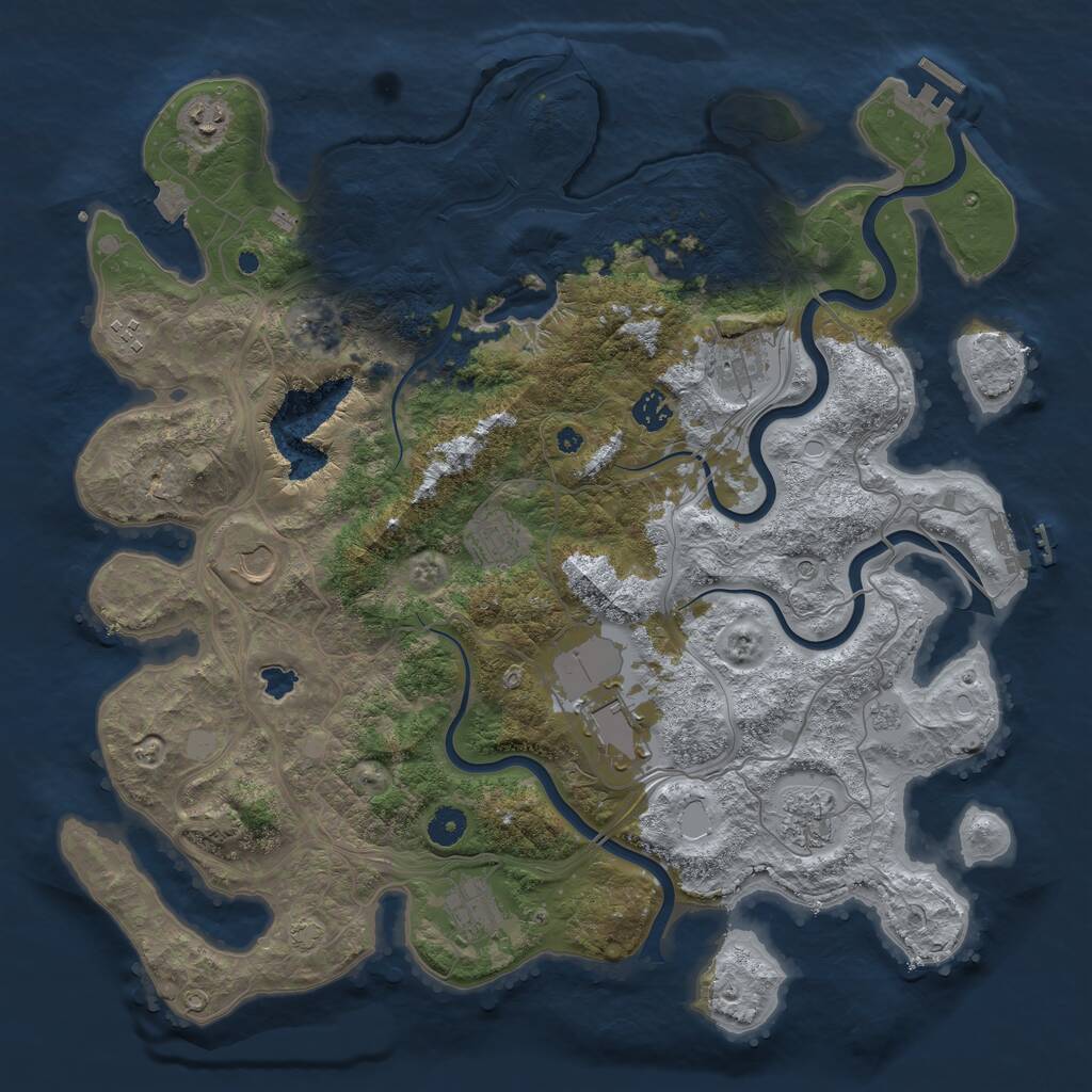 Rust Map: Procedural Map, Size: 4250, Seed: 104, 15 Monuments