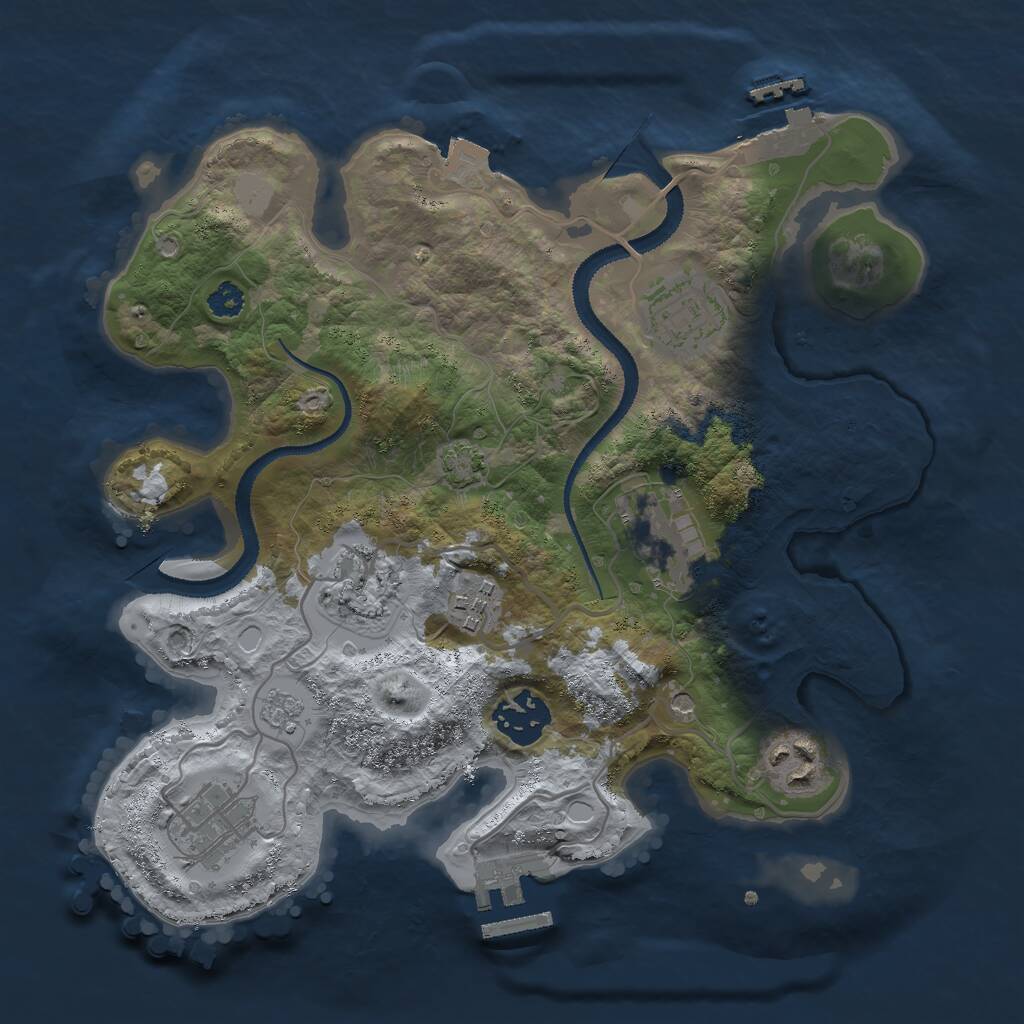 Rust Map: Procedural Map, Size: 2900, Seed: 4250, 13 Monuments