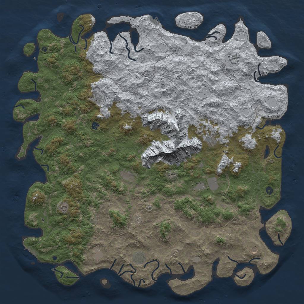 Rust Map: Procedural Map, Size: 6000, Seed: 37532099, 20 Monuments