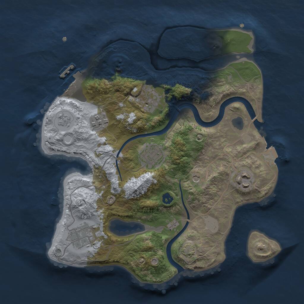 Rust Map: Procedural Map, Size: 2750, Seed: 75189, 10 Monuments
