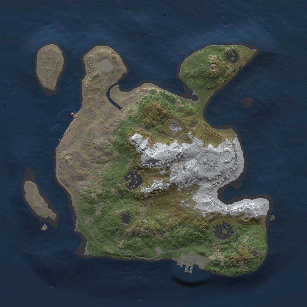 Rust Map: Procedural Map, Size: 2500, Seed: 512, 10 Monuments