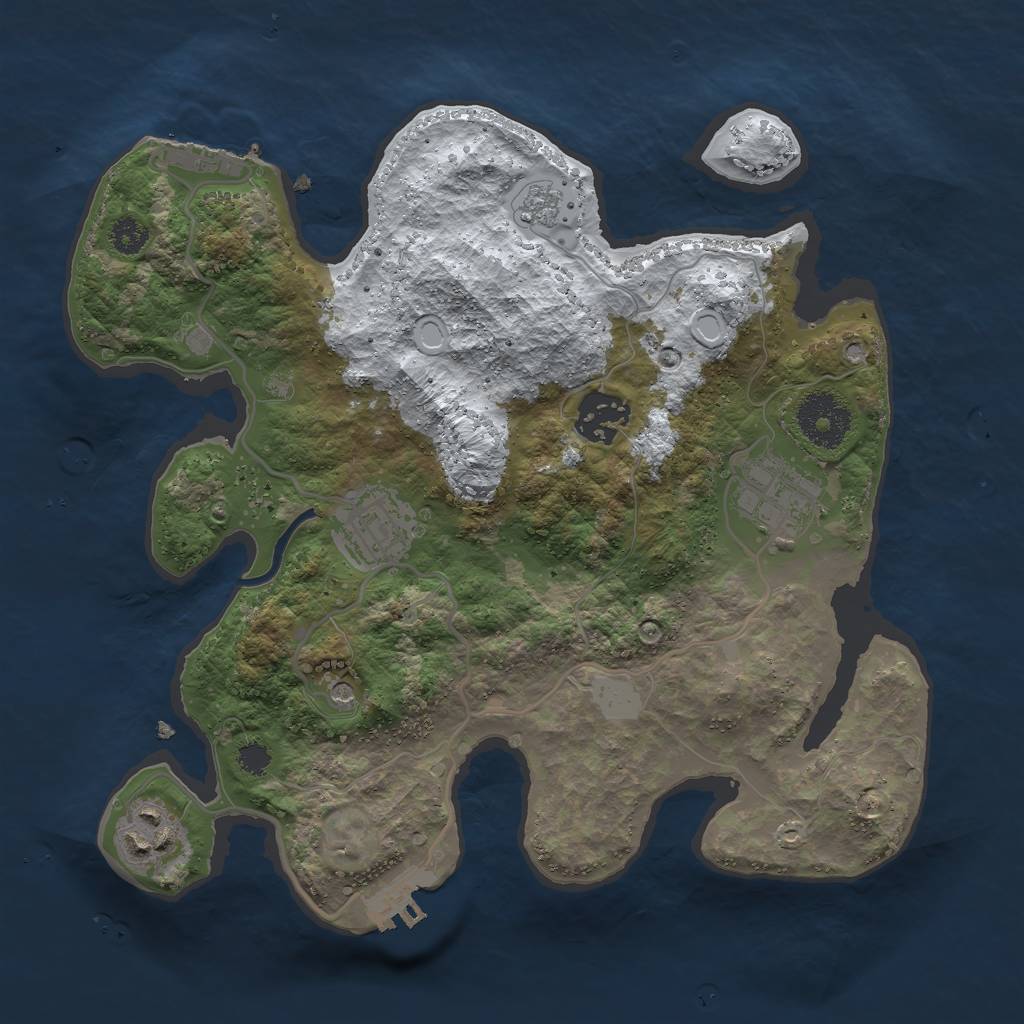 Rust Map: Procedural Map, Size: 2892, Seed: 1, 13 Monuments
