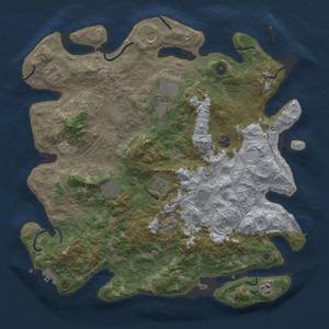 Thumbnail Rust Map: Procedural Map, Size: 4300, Seed: 4, 19 Monuments