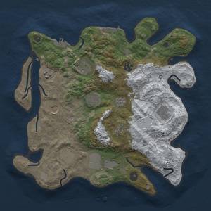 Thumbnail Rust Map: Procedural Map, Size: 3500, Seed: 773654, 19 Monuments