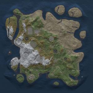 Thumbnail Rust Map: Procedural Map, Size: 3500, Seed: 715546130, 16 Monuments