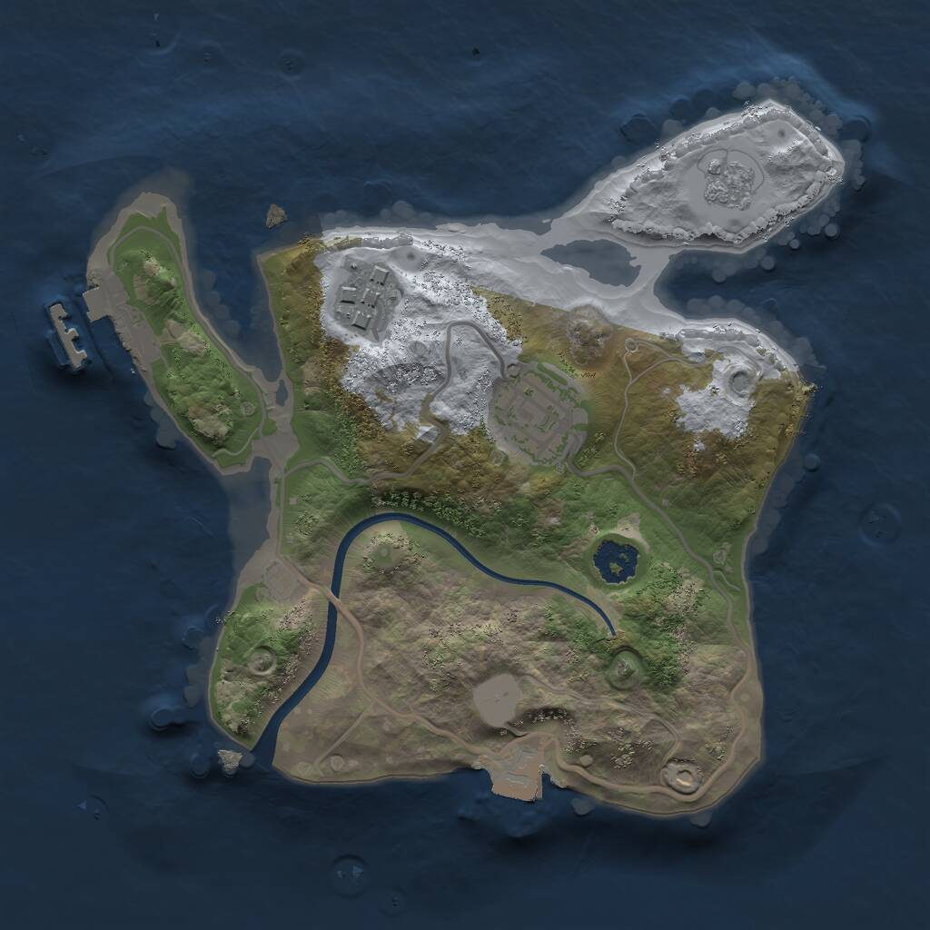 Rust Map: Procedural Map, Size: 2150, Seed: 122, 5 Monuments