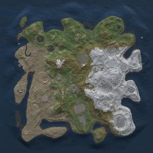 Thumbnail Rust Map: Procedural Map, Size: 3500, Seed: 245, 18 Monuments