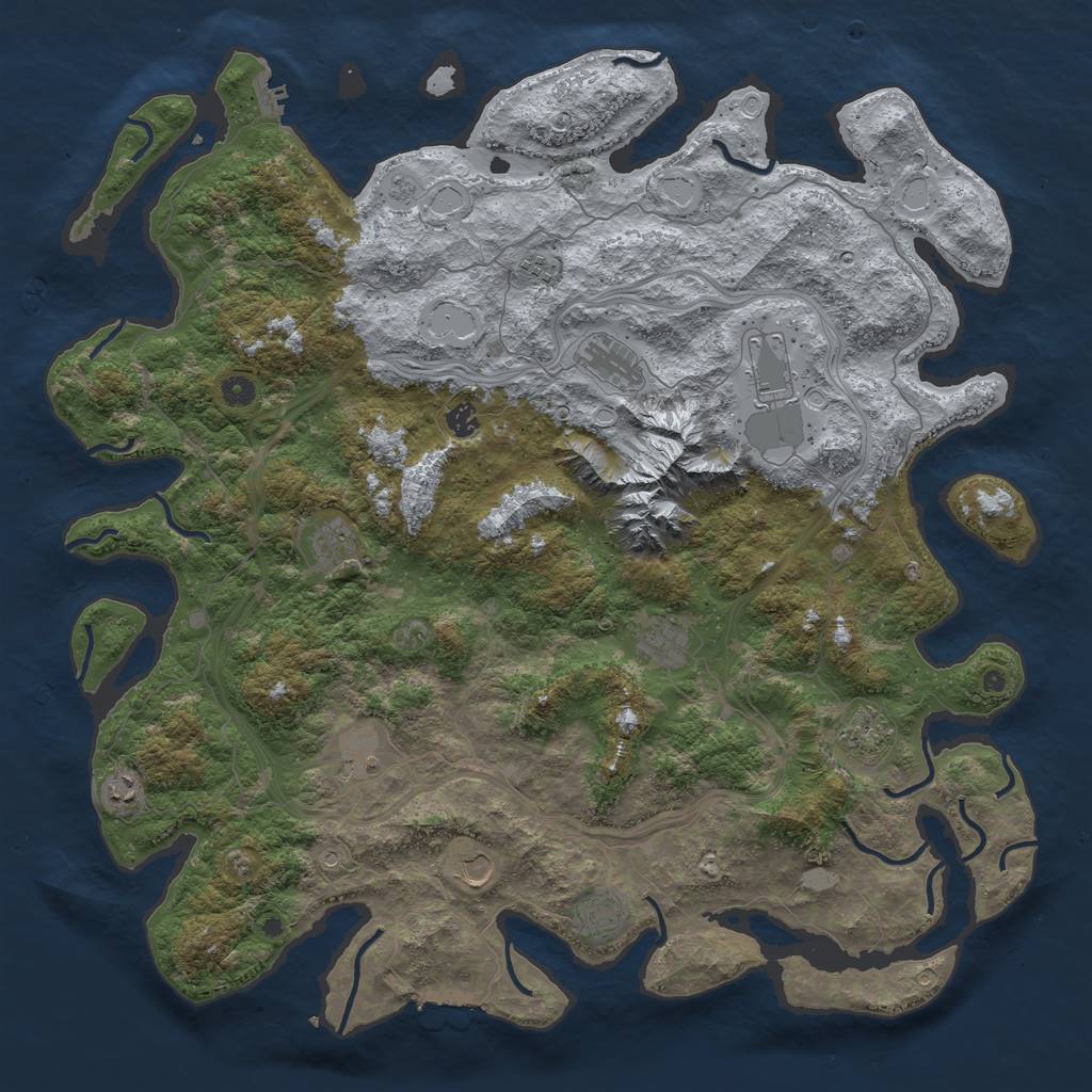 Rust Map: Procedural Map, Size: 5000, Seed: 26569, 20 Monuments