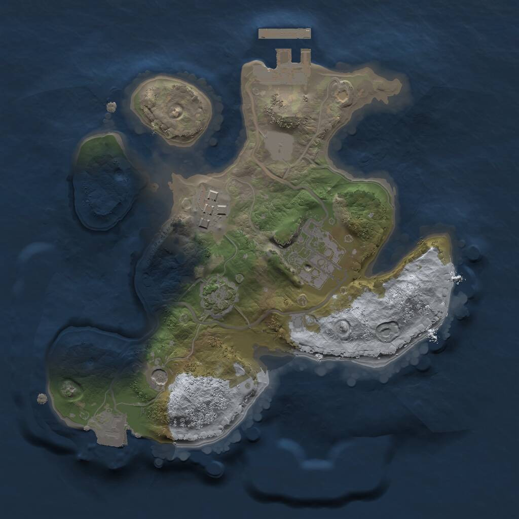 Rust Map: Procedural Map, Size: 2000, Seed: 1460226998, 6 Monuments